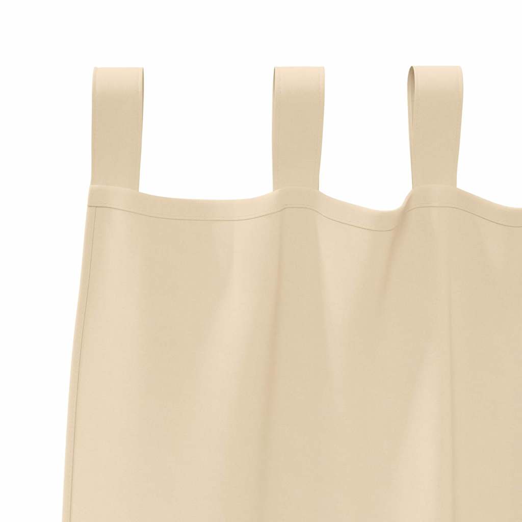 Verdunkelungs-Vorhänge mit Ringen 2 pcs Creme 140 x 140 cm