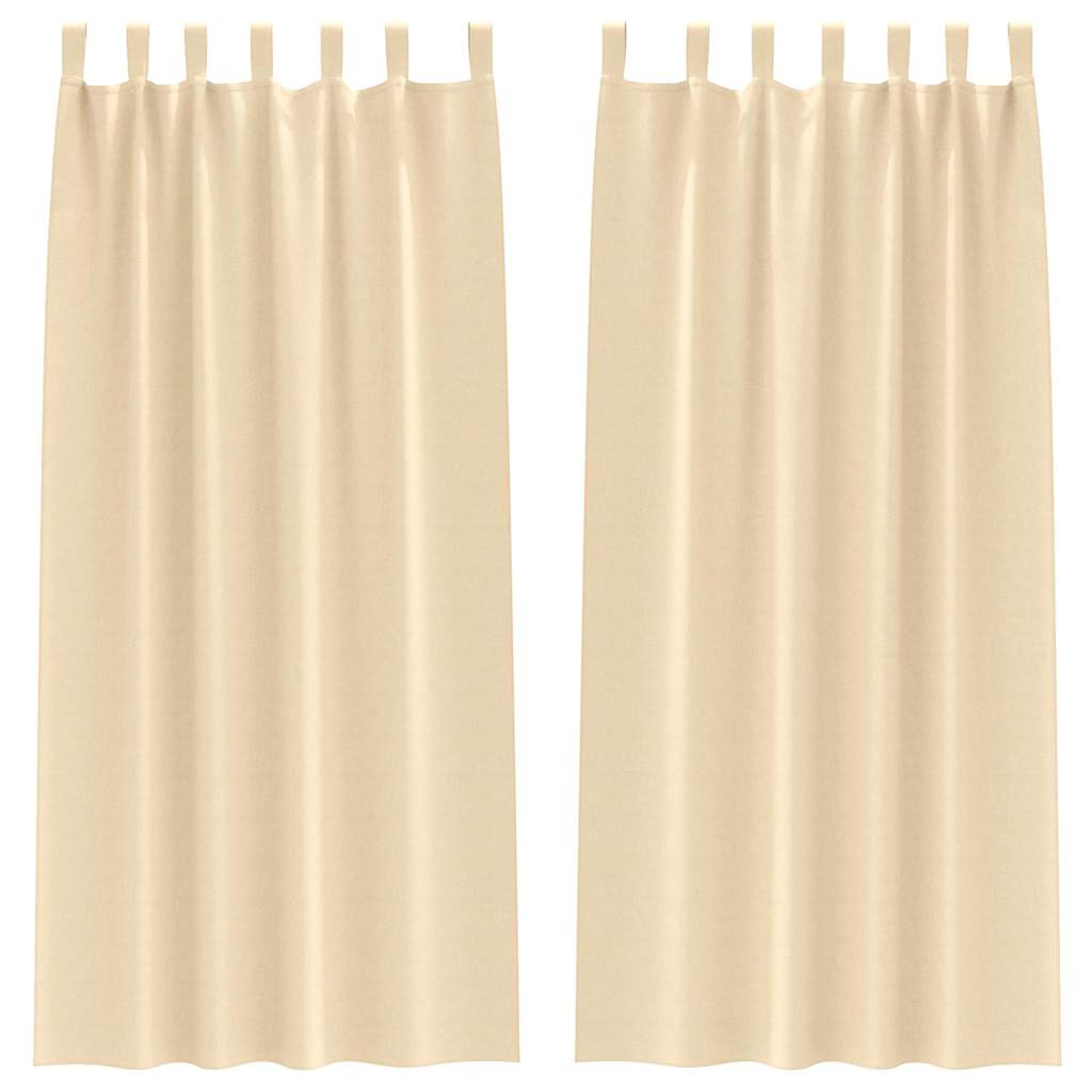 Verdunkelungs-Vorhänge mit Ringen 2 pcs Creme 225 x 140 cm