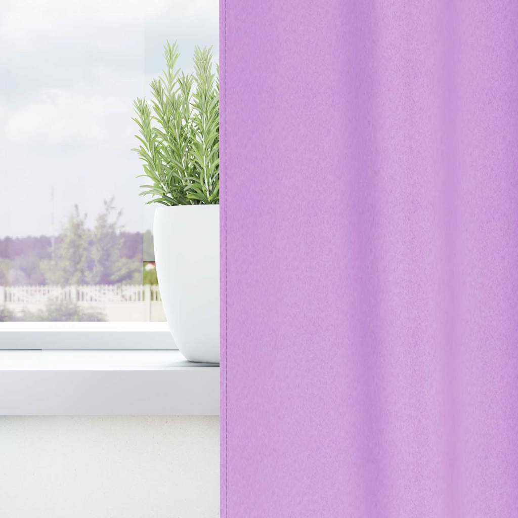 Verdunkelungs-Vorhänge mit Ringen 2 pcs Lila 140 x 140 cm