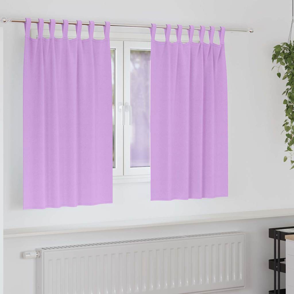 Verdunkelungs-Vorhänge mit Ringen 2 pcs Lila 140 x 140 cm