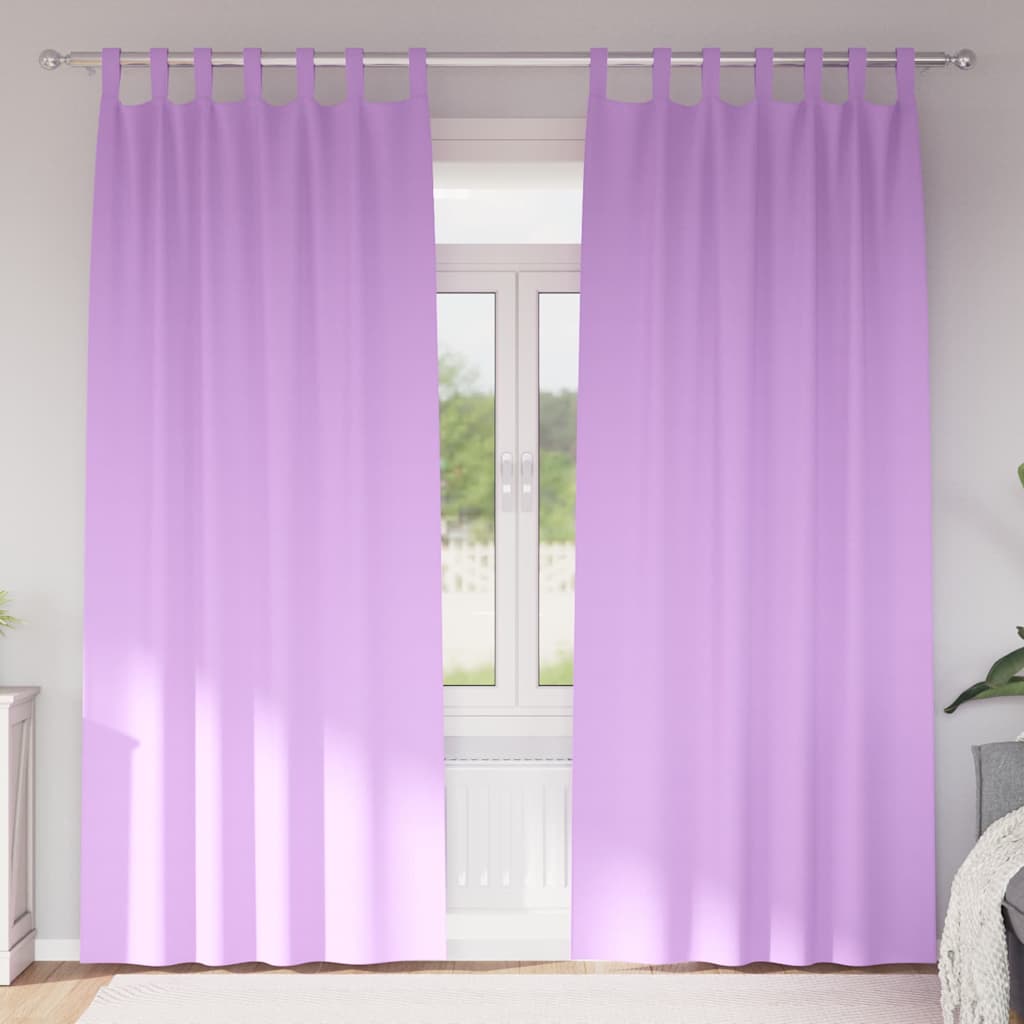 Verdunkelungs-Vorhänge mit Ringen 2 pcs Lila 225 x 140 cm