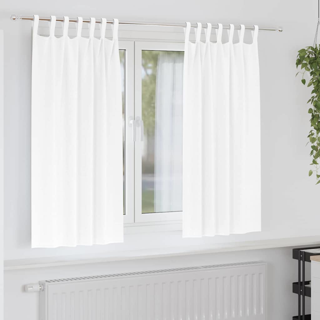 Verdunkelungs-Vorhänge mit Ringen 2 pcs Reinweiß 175 x 140 cm