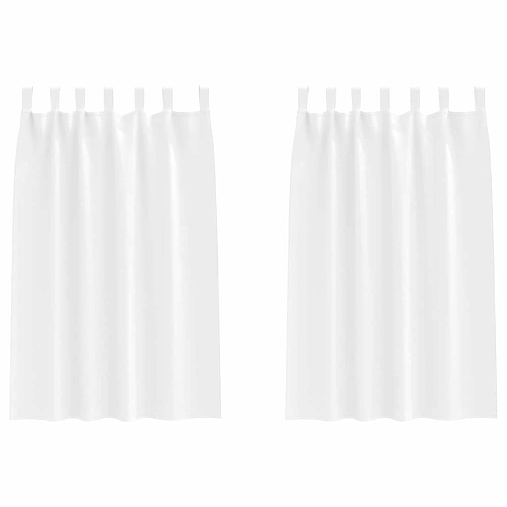 Verdunkelungs-Vorhänge mit Ringen 2 pcs Reinweiß 175 x 140 cm