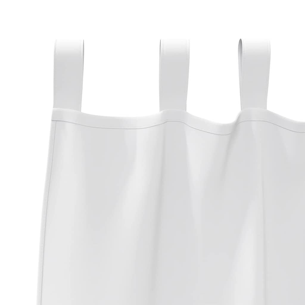 Verdunkelungs-Vorhänge mit Ringen 2 pcs Reinweiß 225 x 140 cm