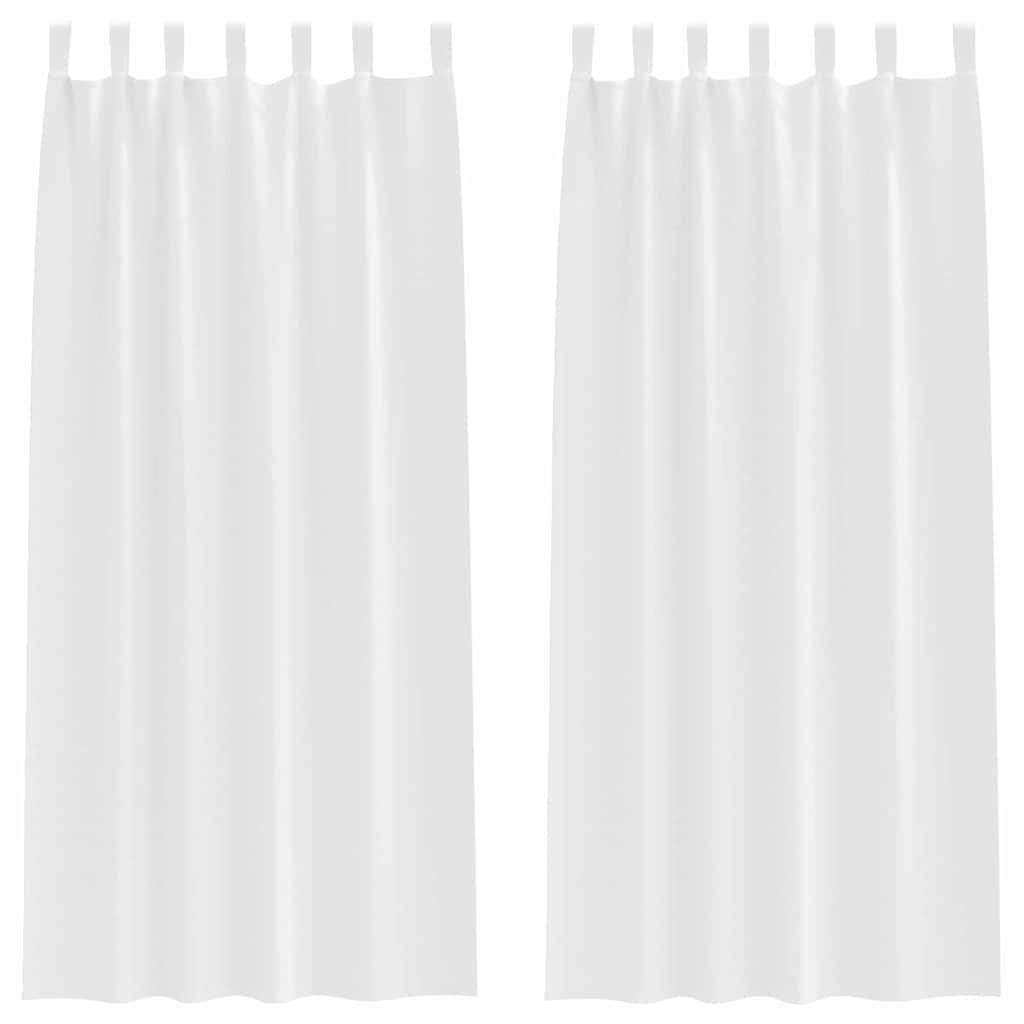 Verdunkelungs-Vorhänge mit Ringen 2 pcs Reinweiß 225 x 140 cm