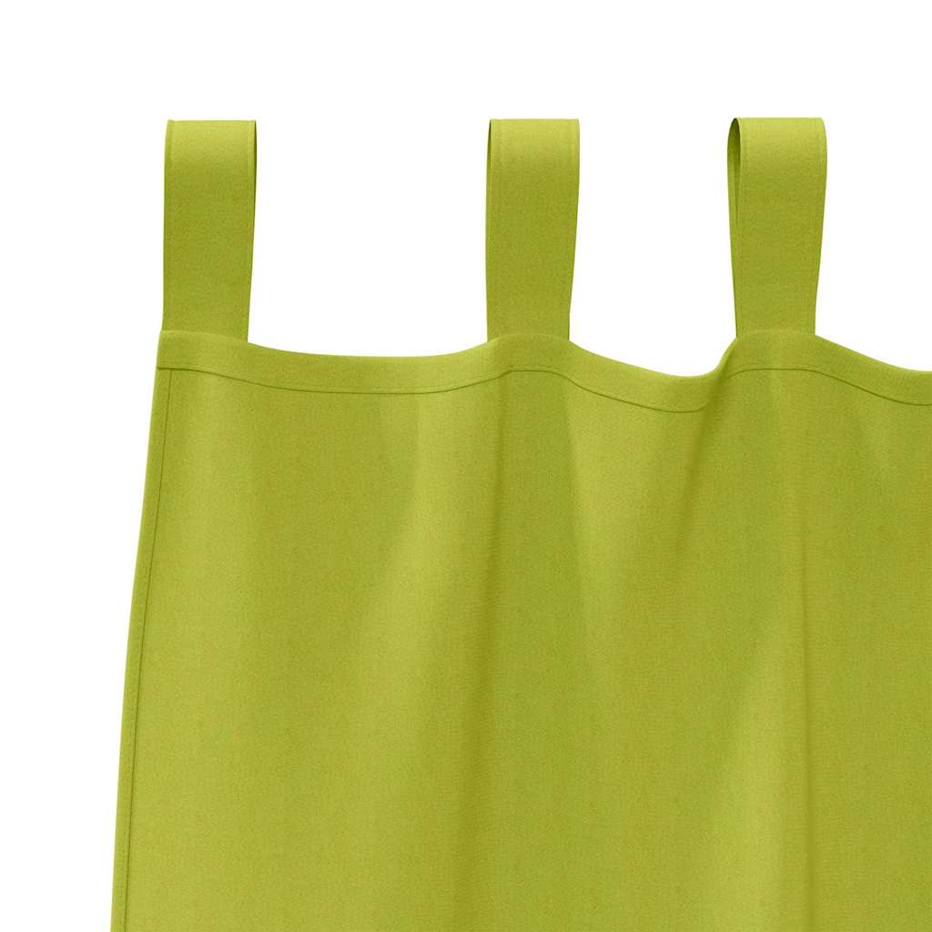Verdunkelungs-Vorhänge mit Ringen 2 pcs Grün 140 x 140 cm