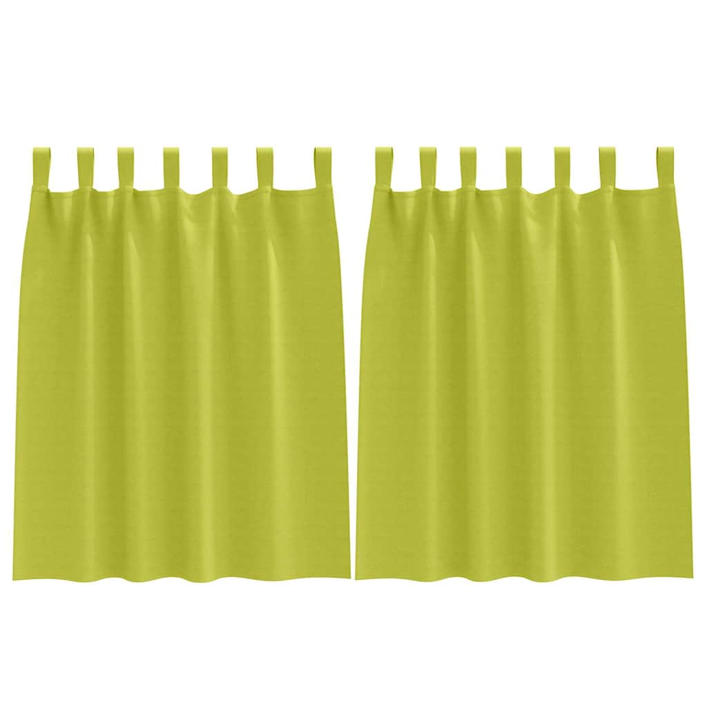 Verdunkelungs-Vorhänge mit Ringen 2 pcs Grün 140 x 140 cm