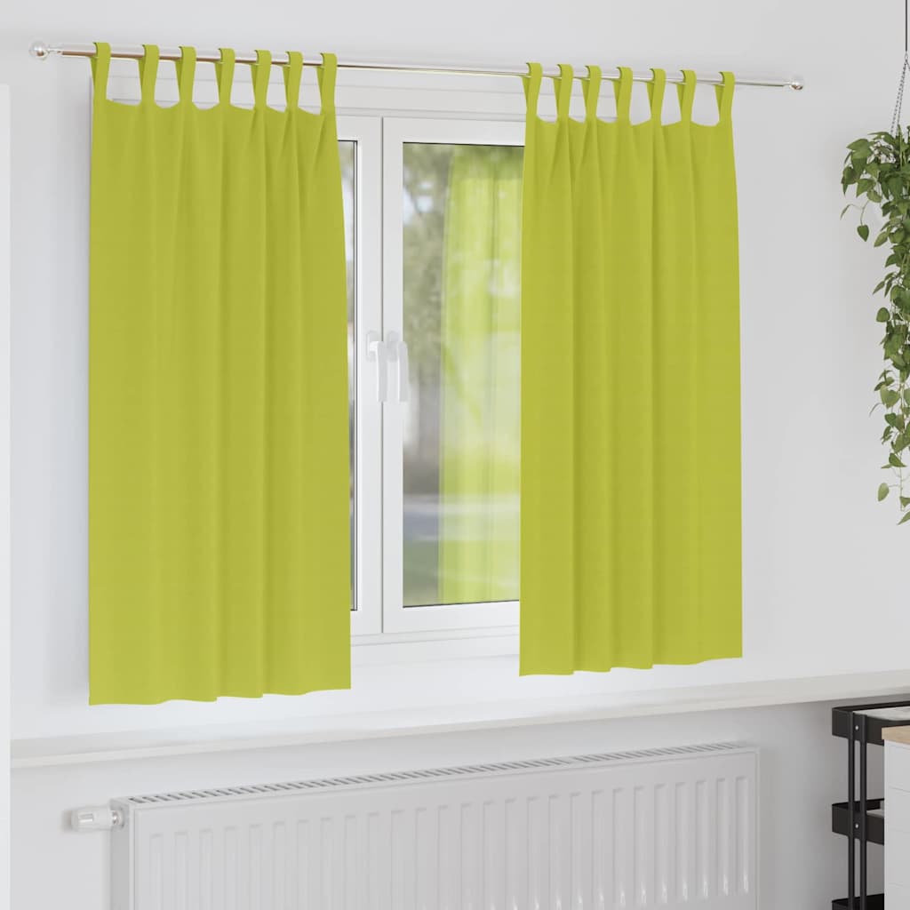 Verdunkelungs-Vorhänge mit Ringen 2 pcs Grün 175 x 140 cm