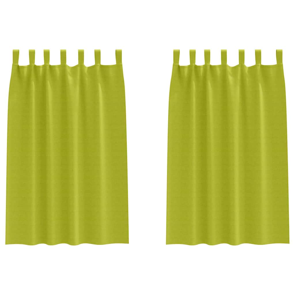 Verdunkelungs-Vorhänge mit Ringen 2 pcs Grün 175 x 140 cm