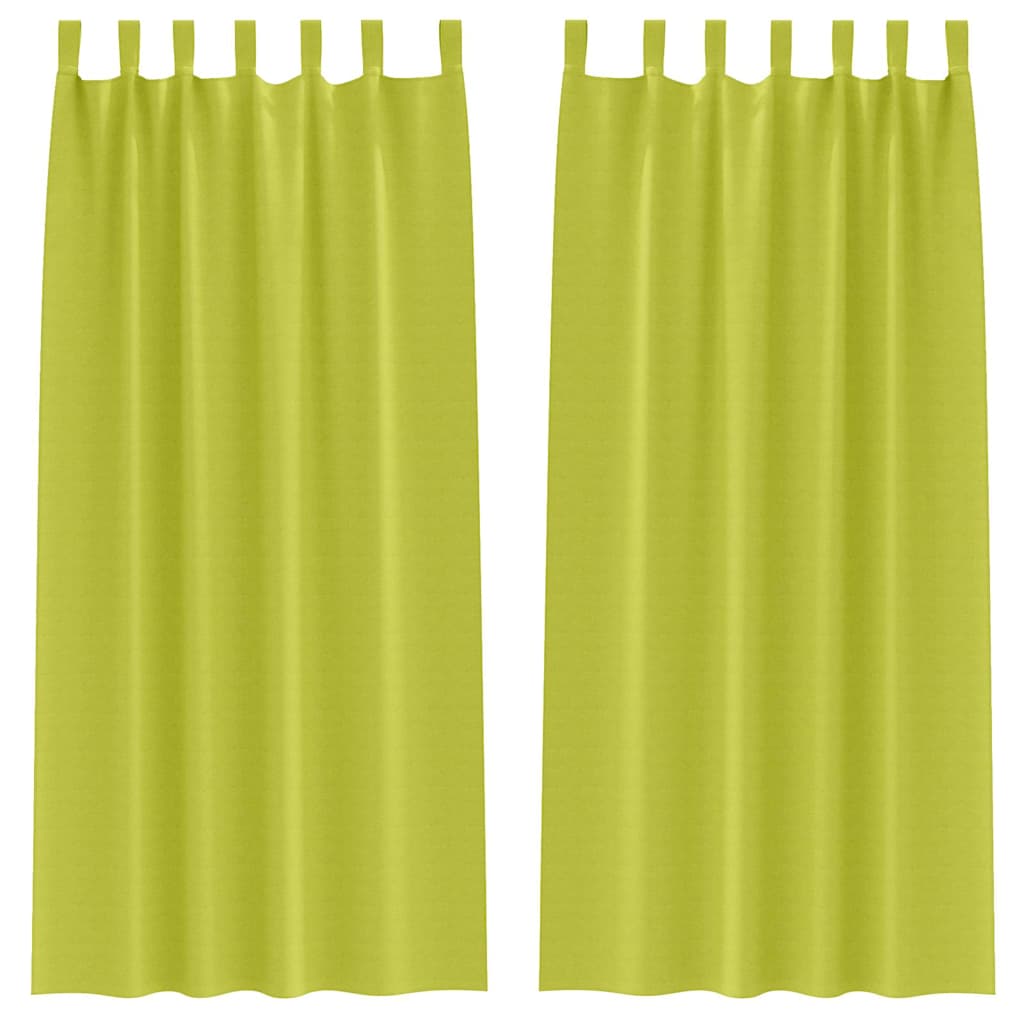 Verdunkelungs-Vorhänge mit Ringen 2 pcs Grün 245 x 140 cm