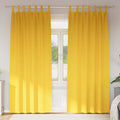Verdunkelungs-Vorhänge mit Ringen 2 pcs Senfgelb 225 x 140 cm