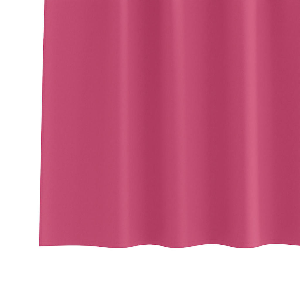 Verdunkelungs-Vorhänge mit Ringen 2 pcs Helles Pink