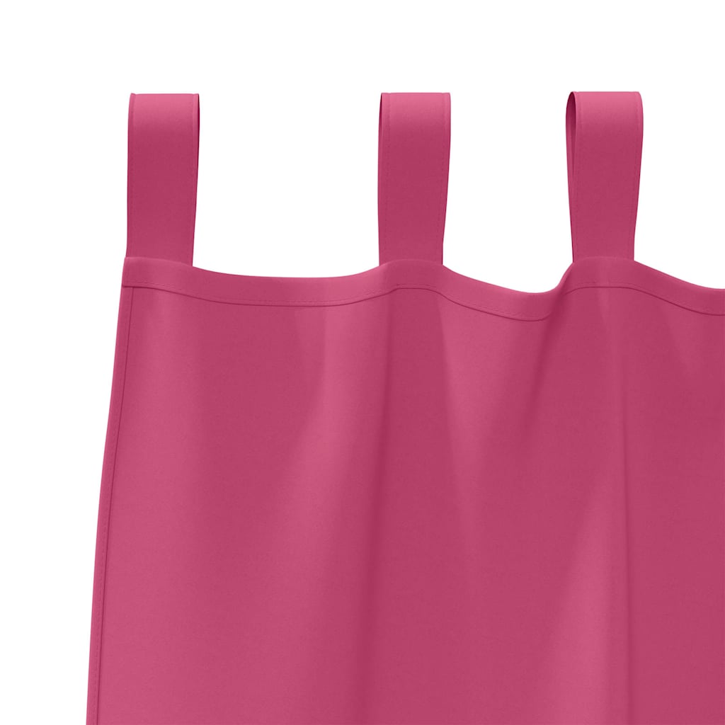 Verdunkelungs-Vorhänge mit Ringen 2 pcs Helles Pink