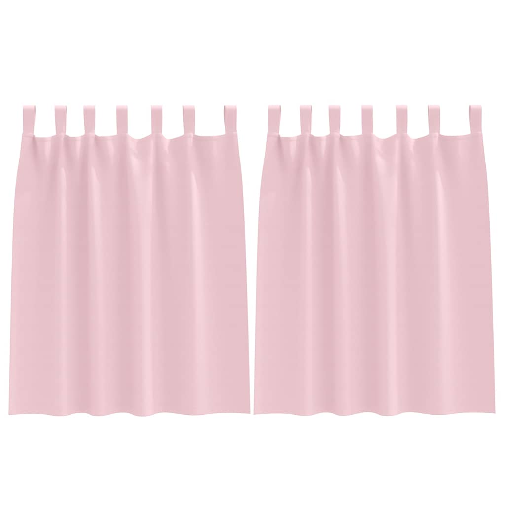 Verdunkelungs-Vorhänge mit Ringen 2 pcs Babyrosa 140 x 140 cm
