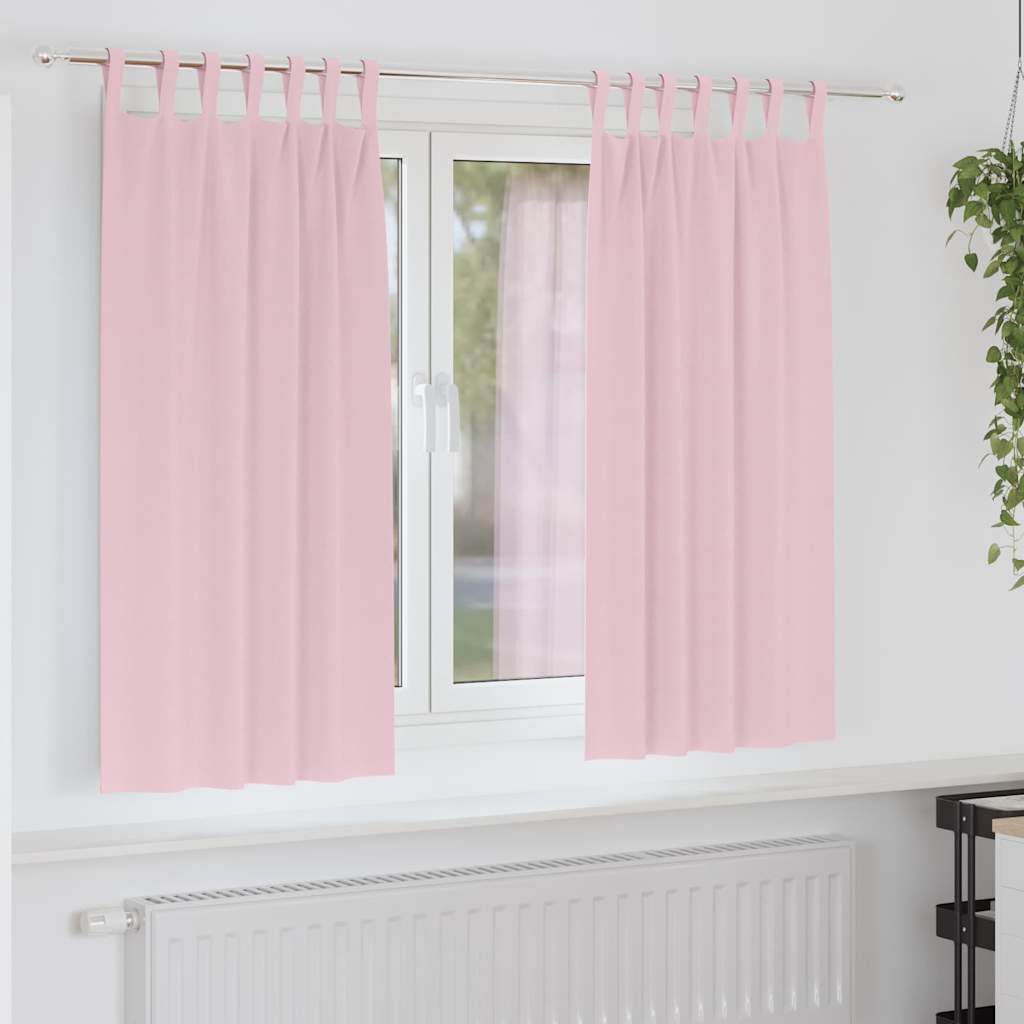 Verdunkelungs-Vorhänge mit Ringen 2 pcs Babyrosa 175 x 140 cm