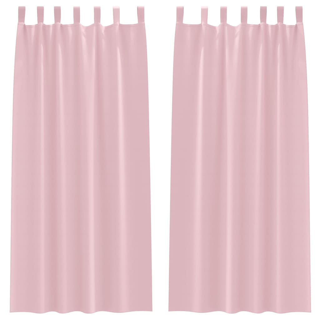 Verdunkelungs-Vorhänge mit Ringen 2 pcs Babyrosa 245 x 140 cm