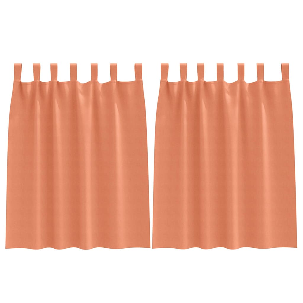 Verdunkelungs-Vorhänge mit Ringen 2 pcs Terrakotta 140 x 140 cm