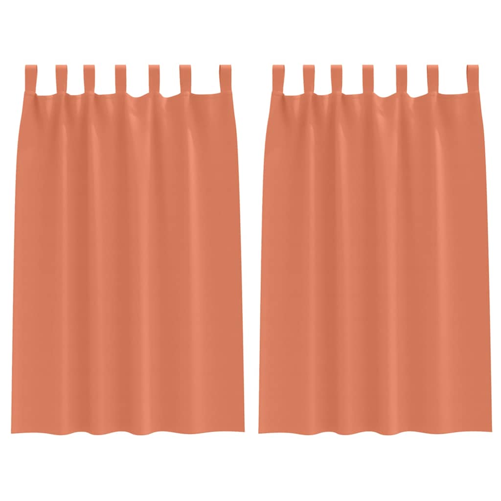 Verdunkelungs-Vorhänge mit Ringen 2 pcs Terrakotta 175 x 140 cm
