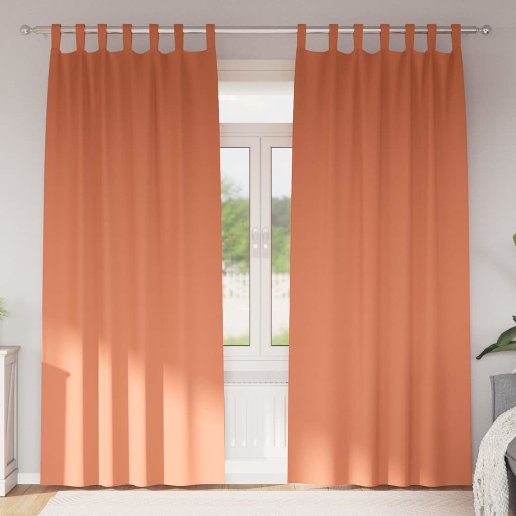 Verdunkelungs-Vorhänge mit Ringen 2 pcs Terrakotta 225 x 140 cm