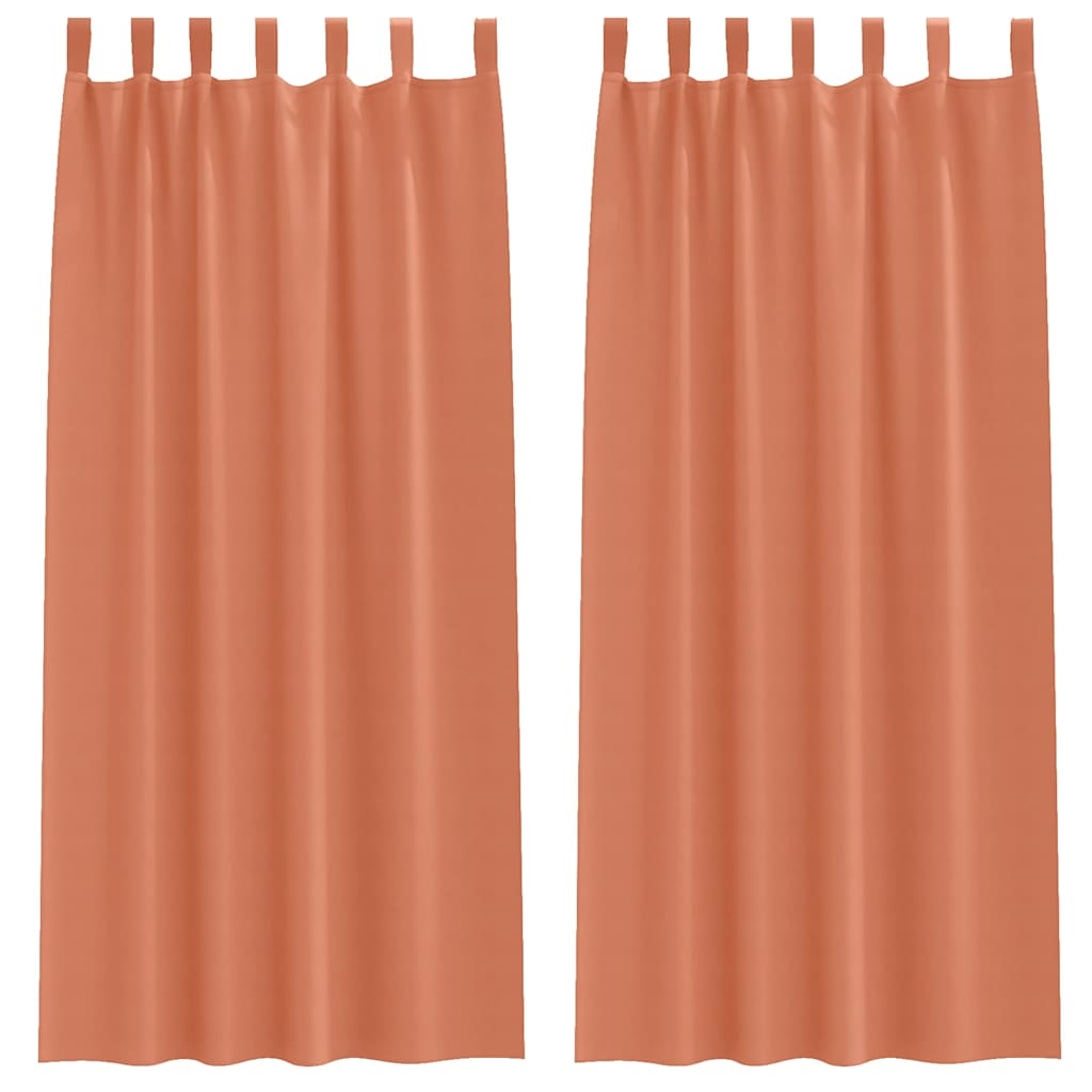 Verdunkelungs-Vorhänge mit Ringen 2 pcs Terrakotta 245 x 140 cm