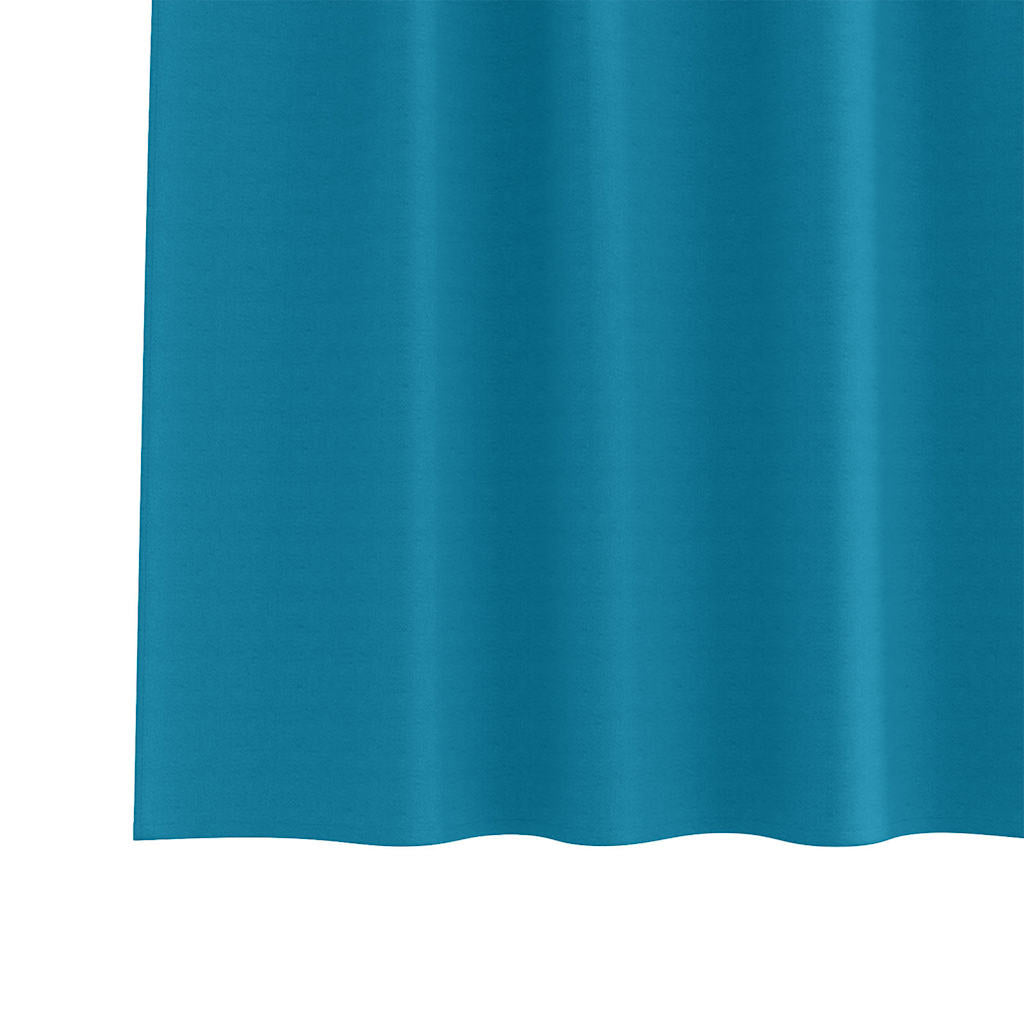 Verdunkelungs-Vorhänge mit Ringen 2 pcs Türkis 140 x 140 cm