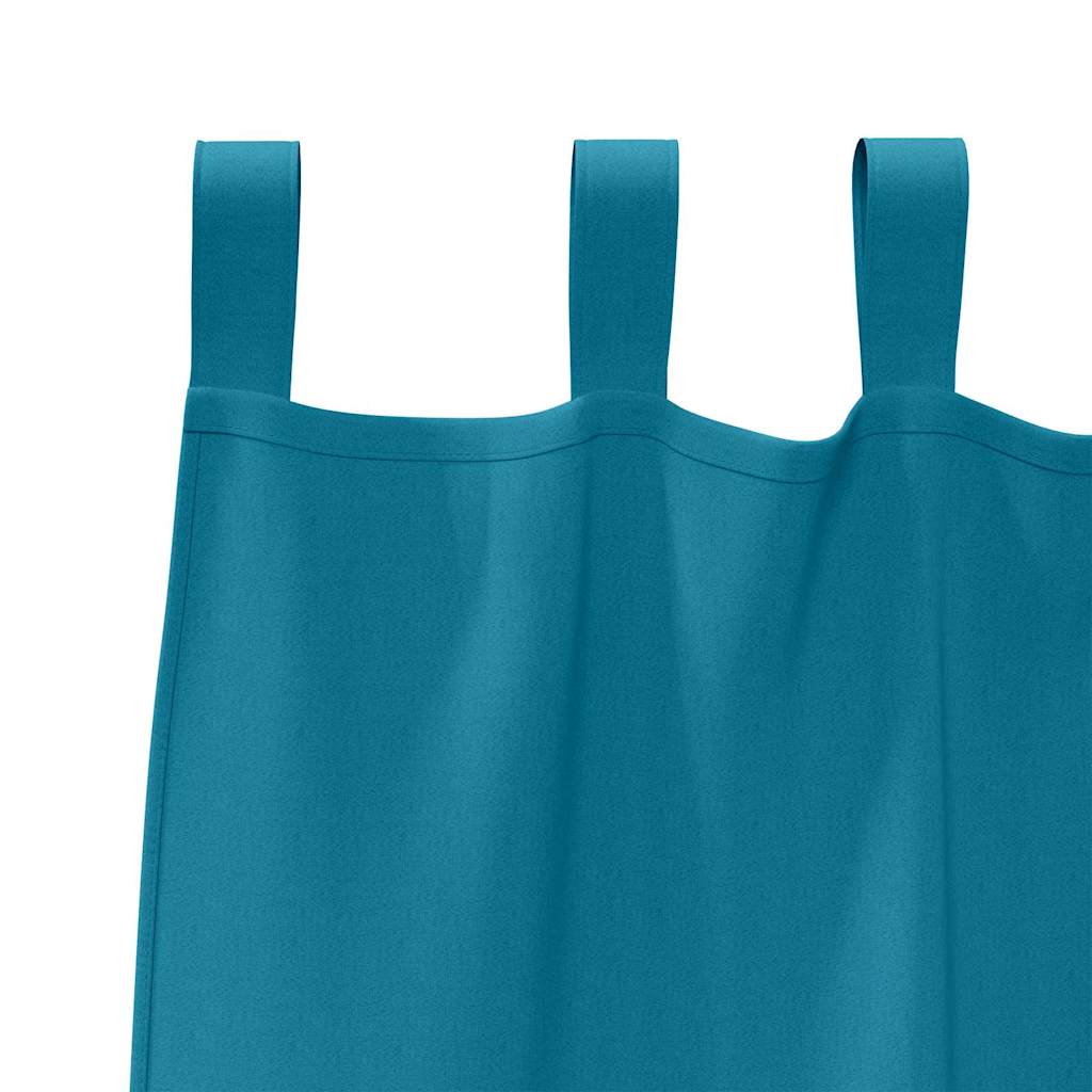 Verdunkelungs-Vorhänge mit Ringen 2 pcs Türkis 245 x 140 cm