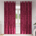 Samtvorhänge mit Vorhängen 2 pcs Weinrot 260 x 140 cm Samt