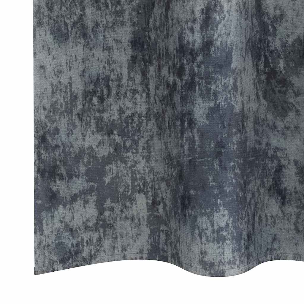 Samtvorhänge mit Vorhängen 2 pcs Silber Grau 260 x 140 cm Samt