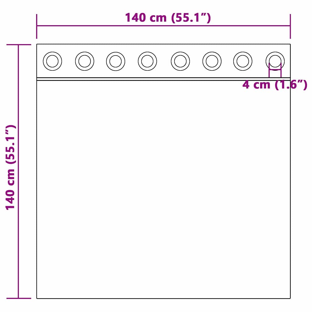 Samtvorhänge mit Vorhängen 2 pcs Grau 140 x 140 cm Samt