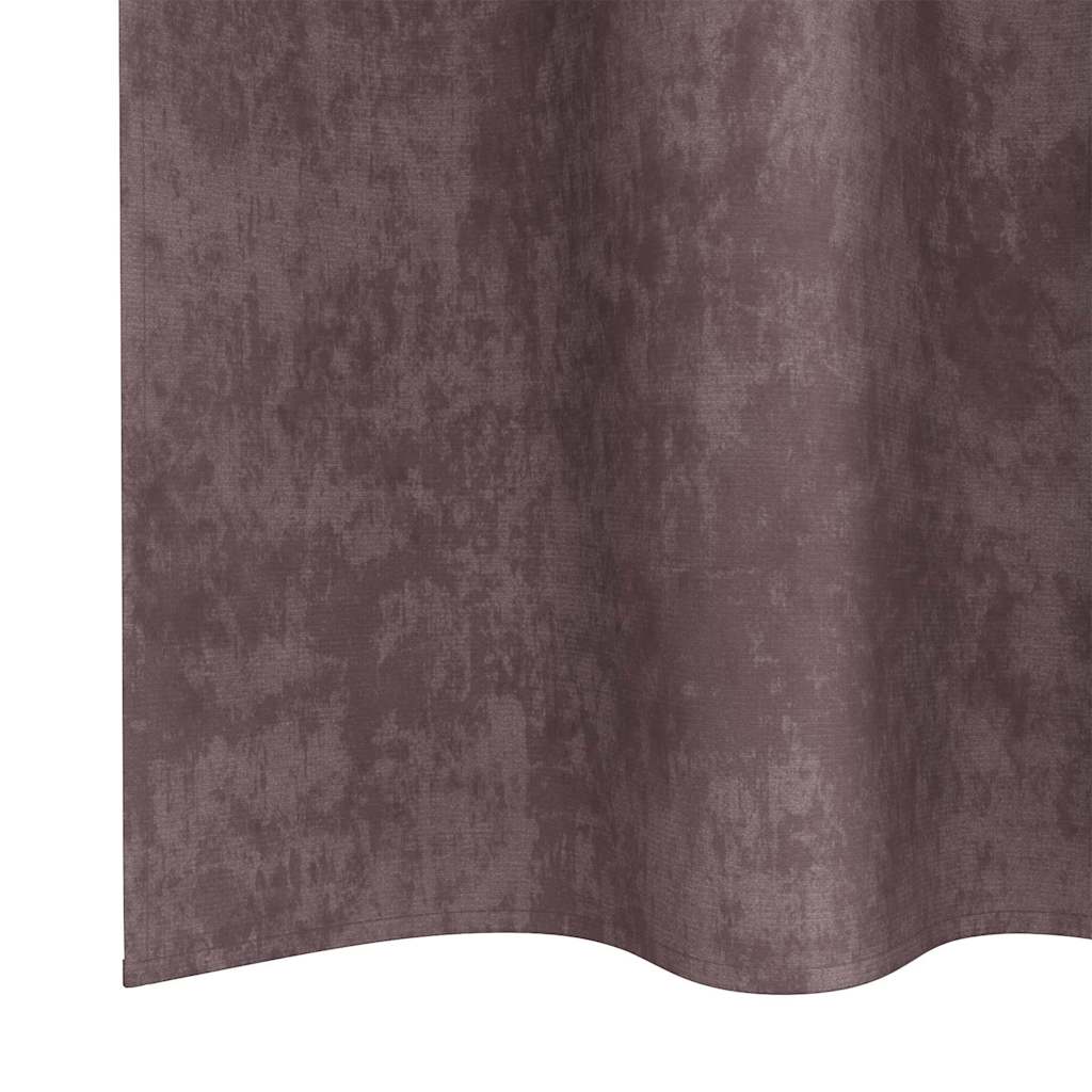 Samtvorhänge mit Vorhängen 2 pcs Braun 175 x 140 cm Samt