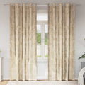 Samtvorhänge mit Vorhängen 2 pcs Creme 245 x 140 cm Samt