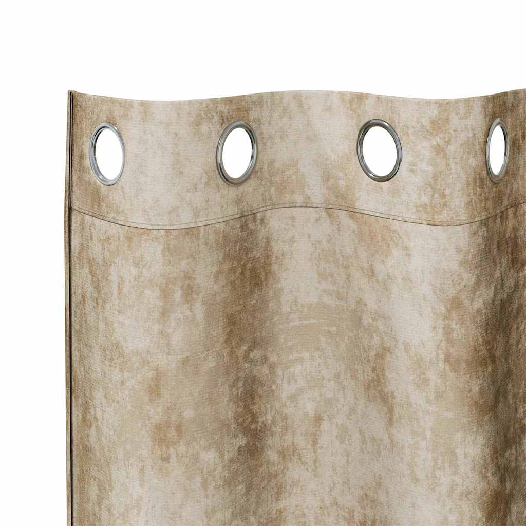 Samtvorhänge mit Vorhängen 2 pcs Creme 260 x 140 cm Samt