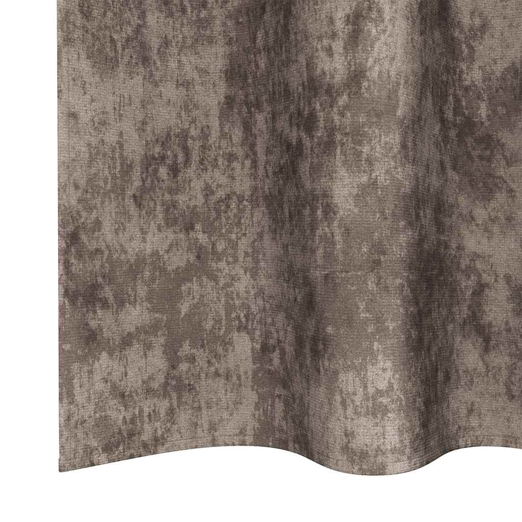Samtvorhänge mit Vorhängen 2 pcs Cappuccino 175 x 140 cm Samt