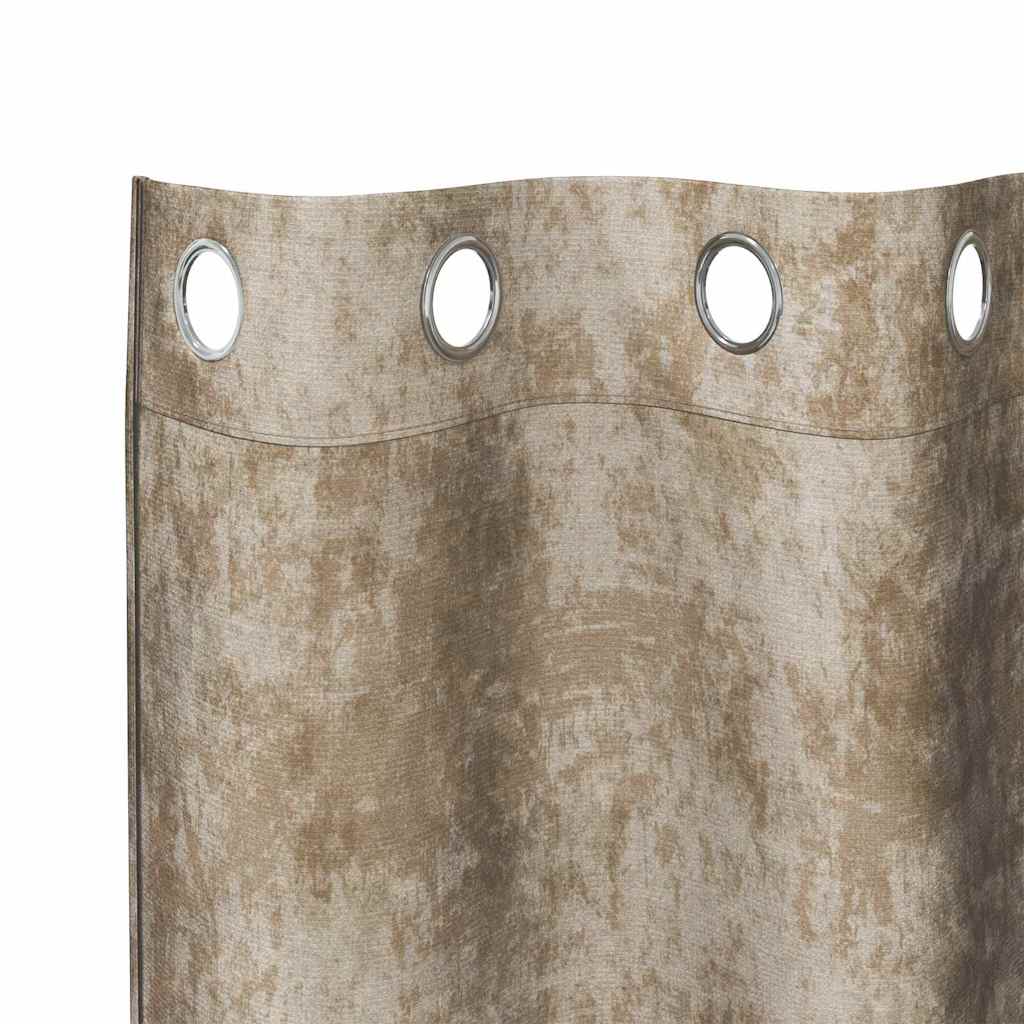 Samtvorhänge mit Vorhängen 2 pcs Champagner 225 x 140 cm Samt