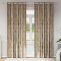 Samtvorhänge mit Vorhängen 2 pcs Champagner 260 x 140 cm Samt
