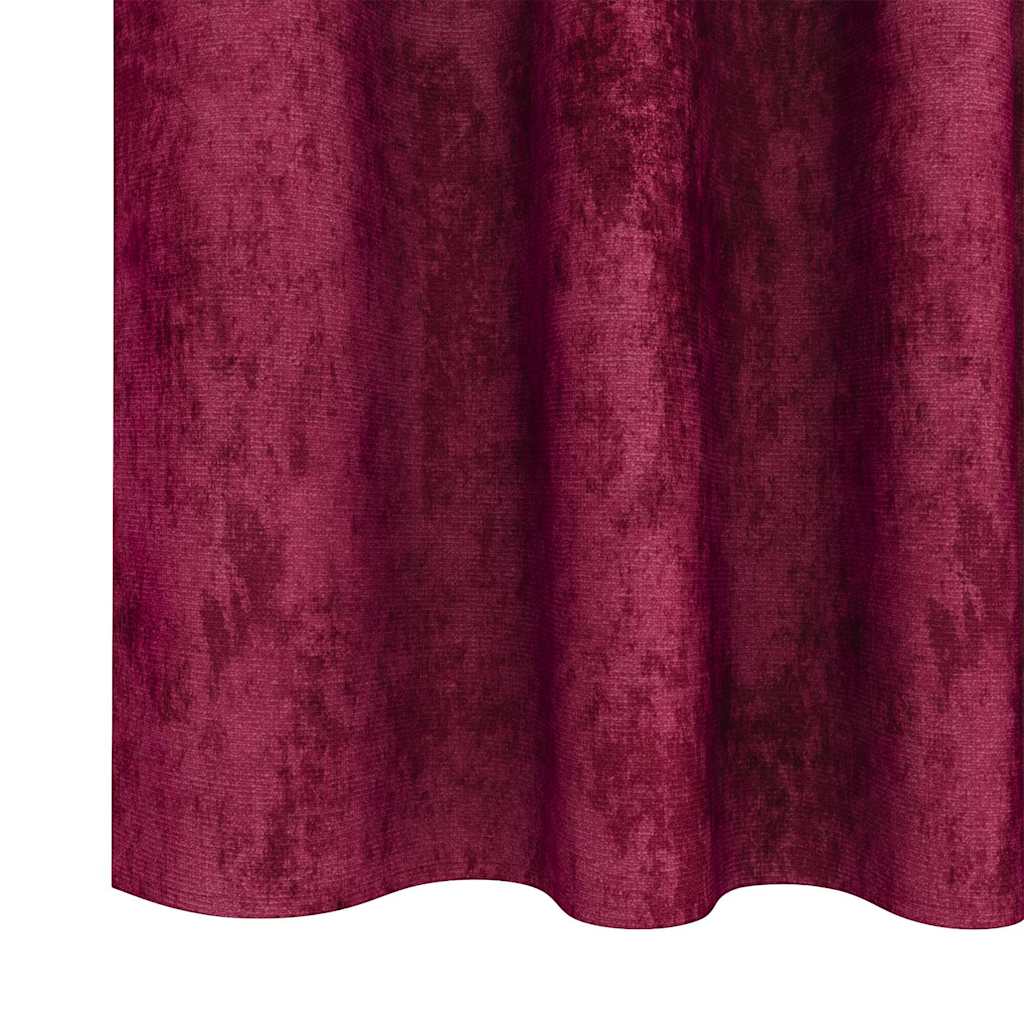 Samtvorhänge mit Vorhängen 2 pcs Weinrot 260 x 140 cm Samt