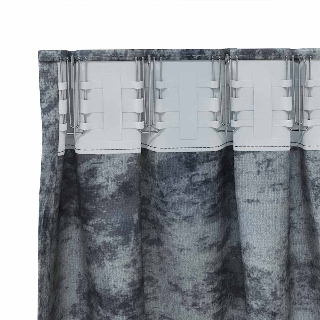 Samtvorhänge mit Vorhängen 2 pcs Silber Grau 245 x 140 cm Samt
