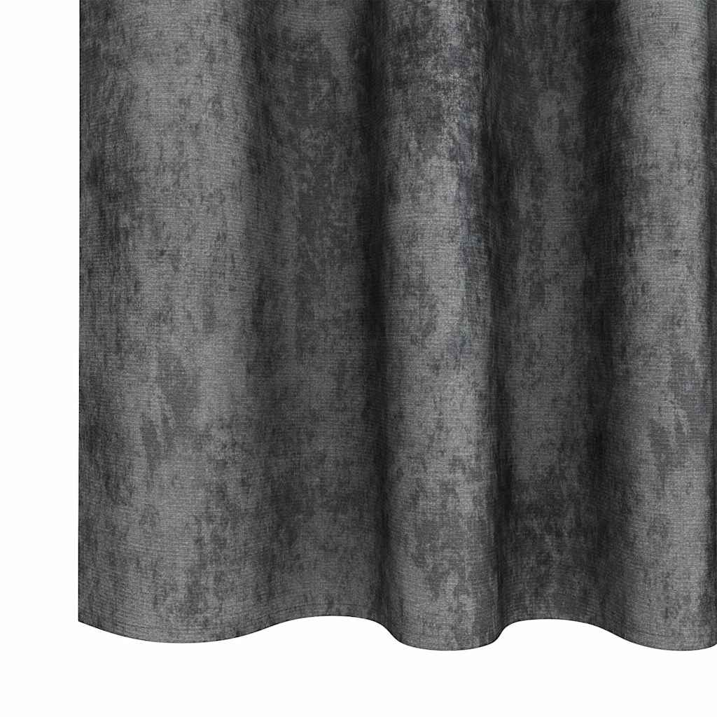 Samtvorhänge mit Vorhängen 2 pcs Grau 175 x 140 cm Samt
