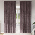 Samtvorhänge mit Vorhängen 2 pcs Braun 225 x 140 cm Samt