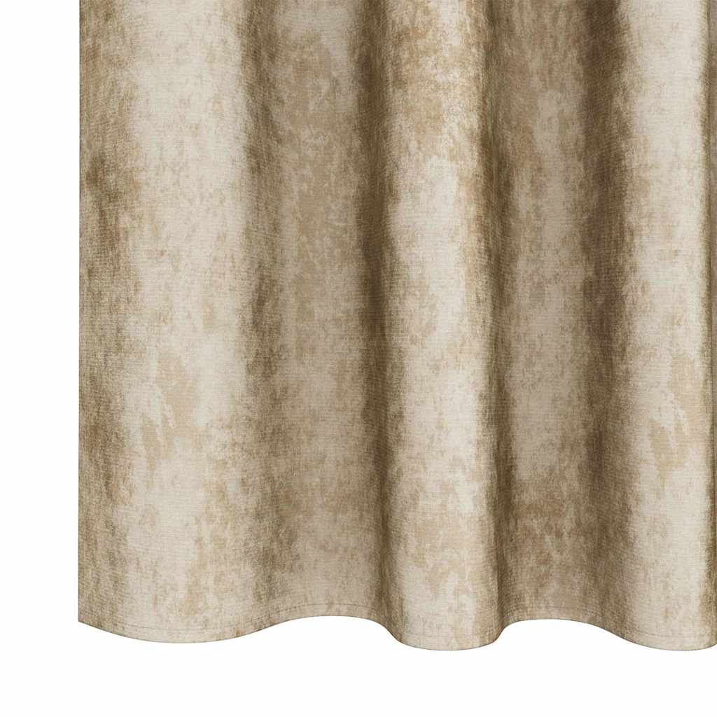 Samtvorhänge mit Vorhängen 2 pcs Creme 175 x 140 cm Samt