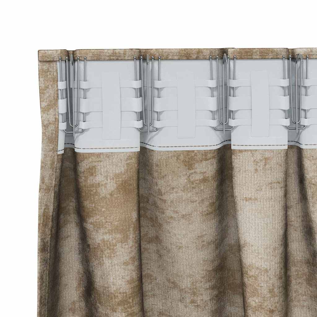 Samtvorhänge mit Vorhängen 2 pcs Champagner 140 x 140 cm Samt