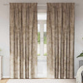 Samtvorhänge mit Vorhängen 2 pcs Champagner 225 x 140 cm Samt