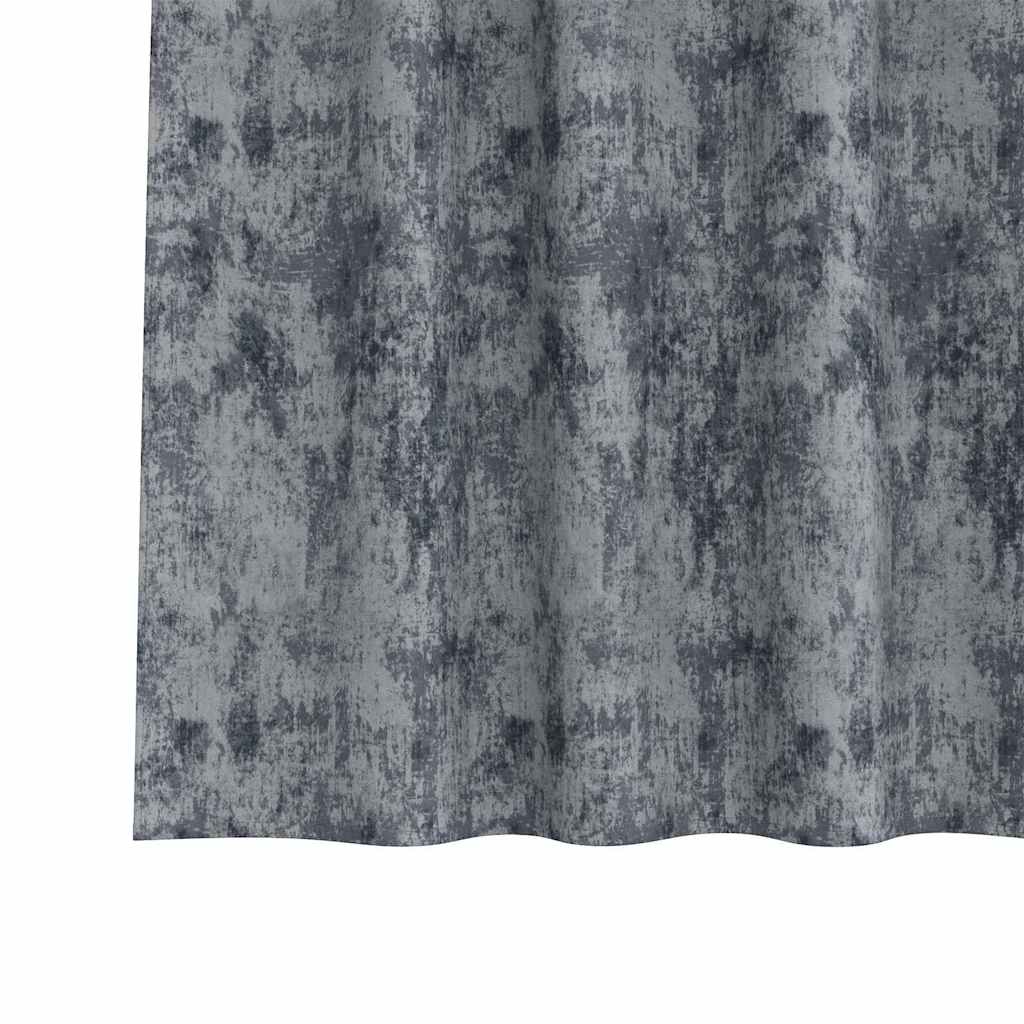 Samtvorhänge mit Vorhängen 2 pcs Silber Grau 225 x 140 cm Samt