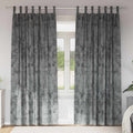 Samtvorhänge mit Vorhängen 2 pcs Grau 225 x 140 cm Samt