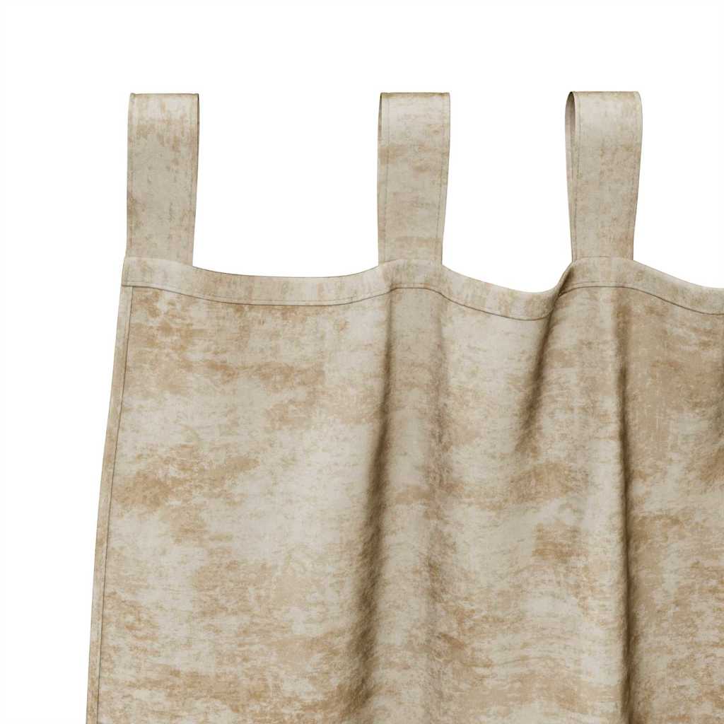 Samtvorhänge mit Vorhängen 2 pcs Creme 140 x 140 cm Samt