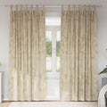 Samtvorhänge mit Vorhängen 2 pcs Creme 245 x 140 cm Samt