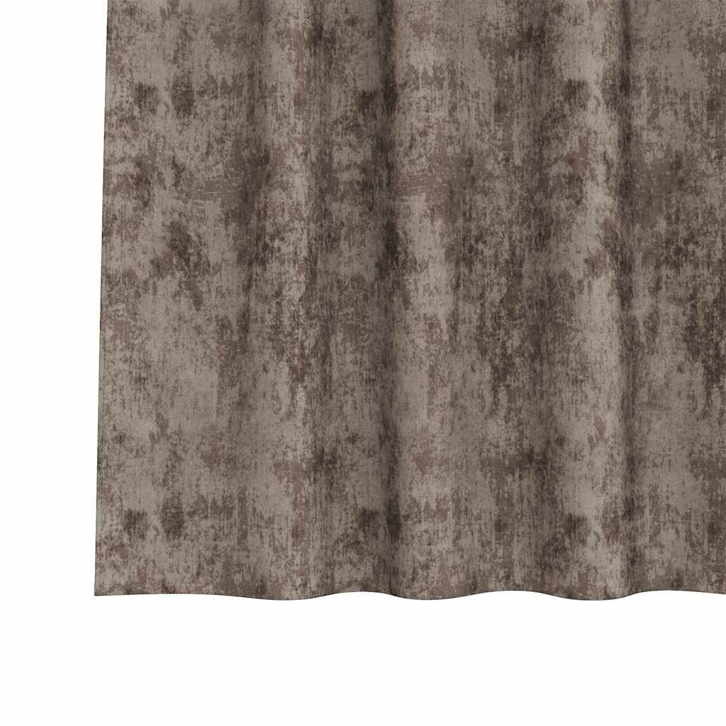 Samtvorhänge mit Vorhängen 2 pcs Cappuccino 175 x 140 cm Samt