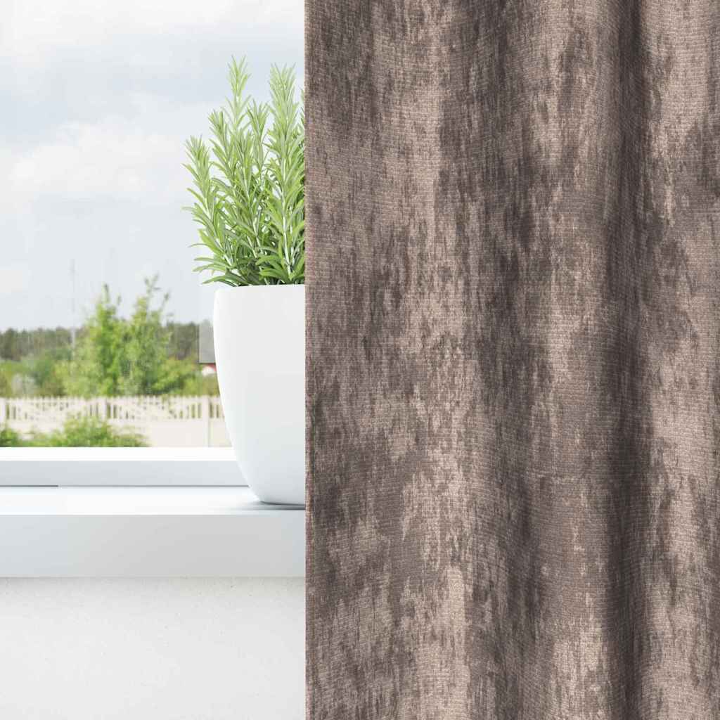 Samtvorhänge mit Vorhängen 2 pcs Cappuccino 175 x 140 cm Samt