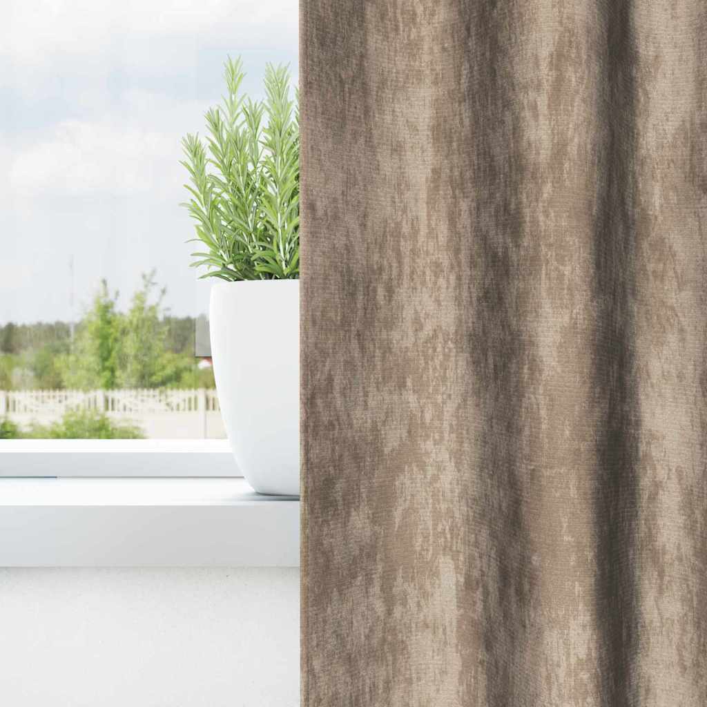 Samtvorhänge mit Vorhängen 2 pcs Champagner 260 x 140 cm Samt