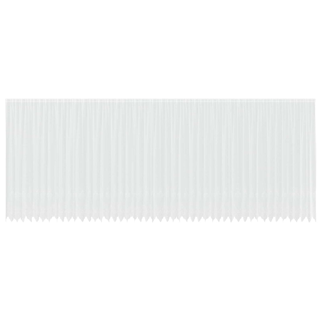 Spitzenvorhang mit Vorhängen Floral Weiß 280x1200cm Polyester